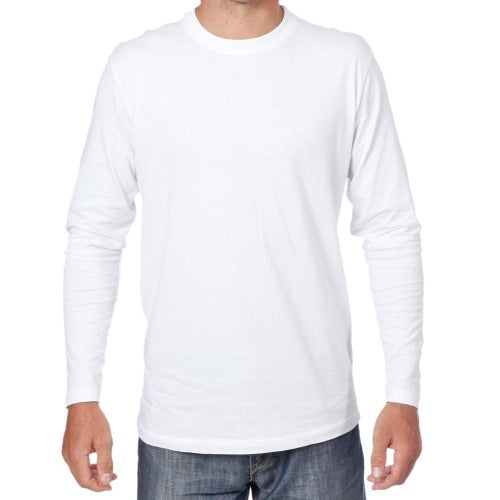 1004-Adults Long Sleeve Value Tee -White - AF APPARELS(USA)